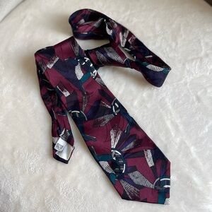 VTG Christian Dior 80s Graphic Silk Tie